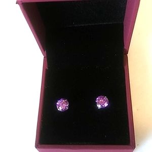 Purple Stone Earrings